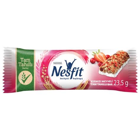 Nesfit Kırmızı Meyveli Tam Tahıll Bar 23 5 Gr