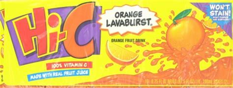 Hi C Orange Lavaburst Juice 10 Boxes598 Fl Oz Kroger