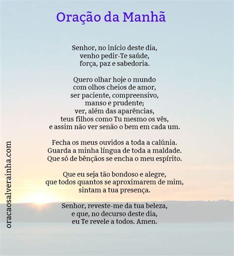 Poeminha Da Manhã - 3 orações da Manhã Para Orar Todos dias Ao Amanhecer | Oração da manhã ...