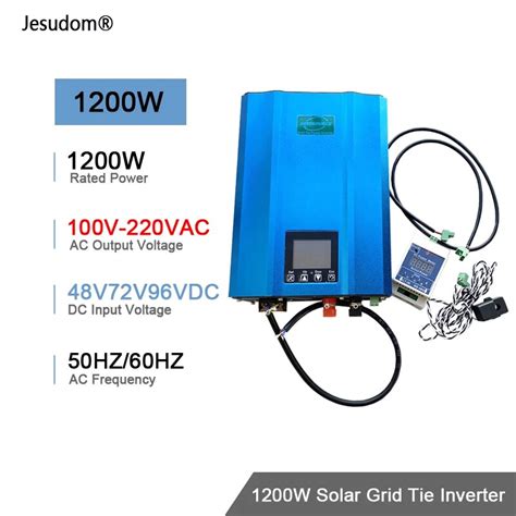 Solar Grid Tie Inverter 1200w Ac 110v Ac220v Pure Sine Wave Output With Limiter Sensor Power