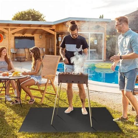 Tapis De Protection De Sol Pour Barbecue Pliable Tapis De