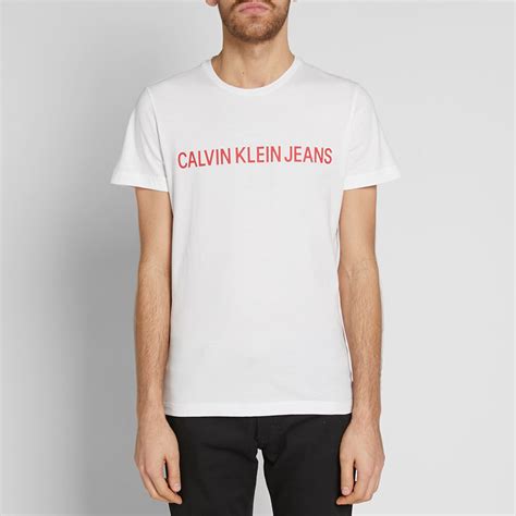 Calvin Klein Institutional Logo Tee Bright White End Gb