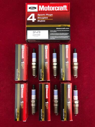 Set Of Genuine Oem Ford Motorcraft Platinum Spark Plugs Sp