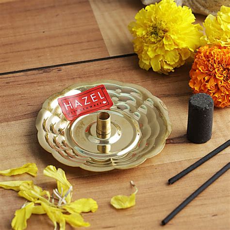 Buy Hazel Brass Agarbatti Stand Incense Stick Dhoop Holder High Quality Finish Online At Best