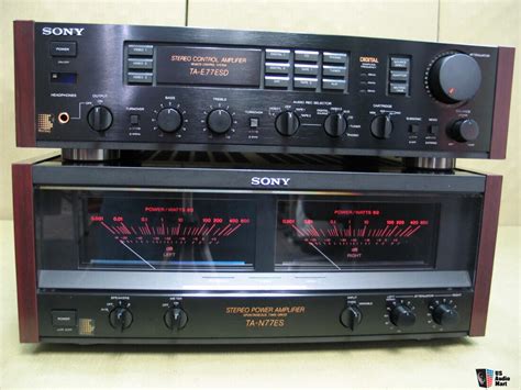 Sony TA N77ES Power Amplifier With Matching Sony TA E77ESD Pre