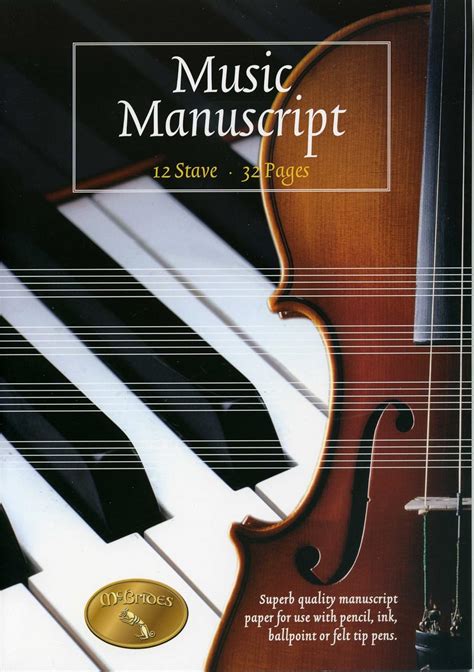 Music Manuscript Book 12 Stave 32 Pages Uk Everything Else