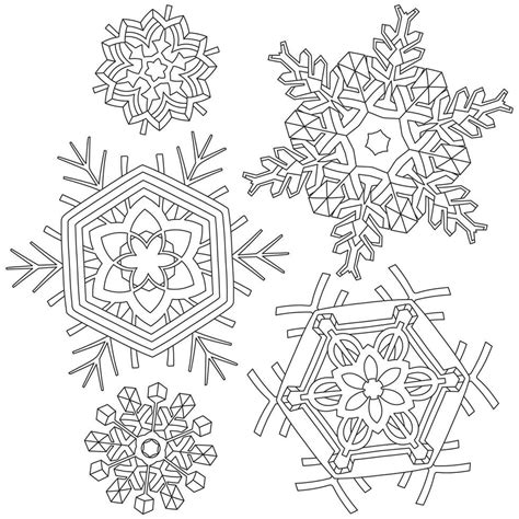 Abstract mandala snowflake line art design for coloring page 36291789 ...