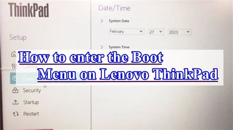 How To Enter The Boot Menu On Lenovo Thinkpad Laptops Youtube