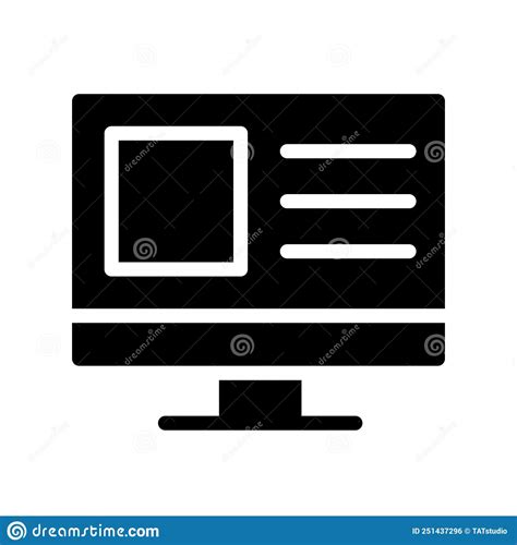 Website For Business Black Glyph Icon Stock Vector Illustration Of