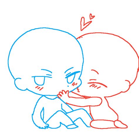 Chibi Couple Kissing Base