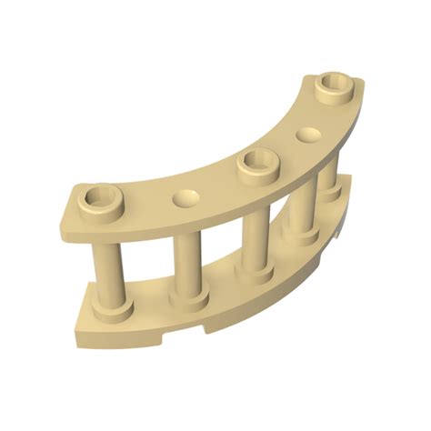 Gobricks GDS 1166 No 21229 Fence Spindled 4x4x2 Quarter Round With 3