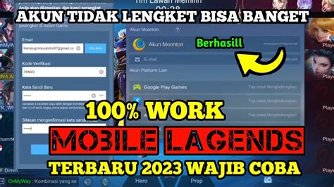 Work Cara Unbind Paksa Akun Moonton Mobile Legends Terbaru