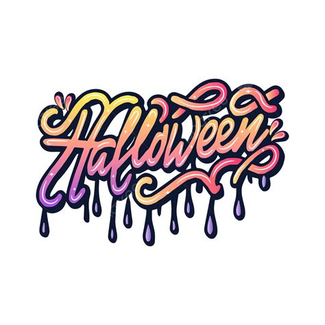 Halloween Graffiti Typography Art Vector Halloween Graffiti