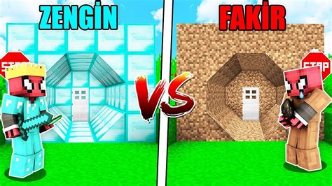 ZENGİN TÜNELİ VS FAKİR TÜNELİ Minecraft YouTube