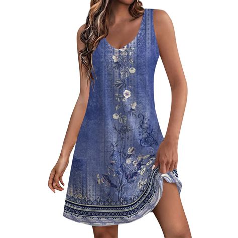 Mohiass V Neck Sleeveless Tank Summer Dresses For Women Solid Color Beach 2024 Casual Boho Dress