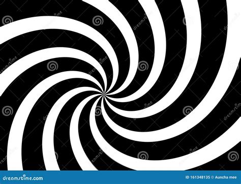 Black and White Spiral Optical Illusion Background . Illustration ...