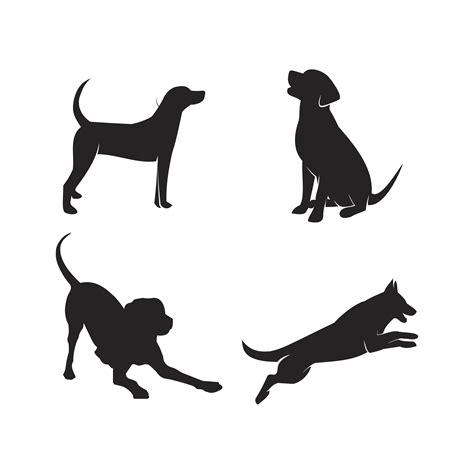 dog silhouette dog black and white 5248783 Vector Art at Vecteezy