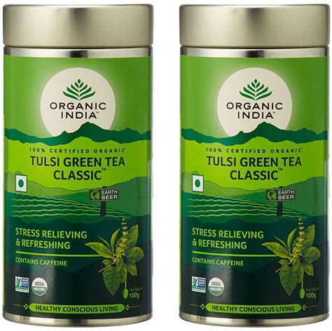 Organic India Green Tea Loose Leaf 100 gm Pack of 2: Buy Organic India ...