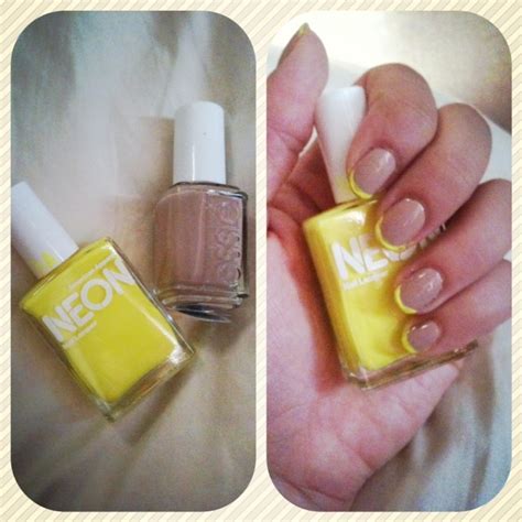 PooLovesBoo Nude Neon French Manicure