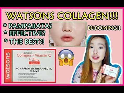 PAMPABATANG WATSONS COLLAGEN VITAMIN C ZINC REVIEW CharmzDiary YouTube