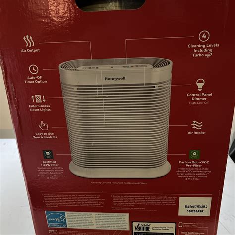 Honeywell Air Purifier Extra Large Room Hepa Air Purifier Hpa New