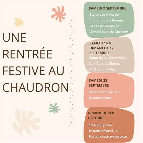 Une rentrée festive Le Chaudron Coop