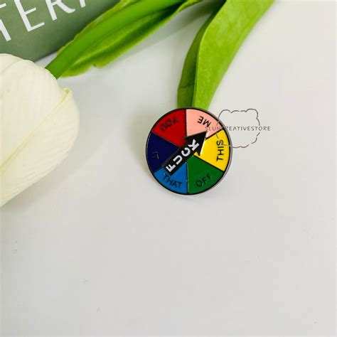 Mood Arrows Enamel Pins Creative Fuck Off Brooch Funny Colorful Disc