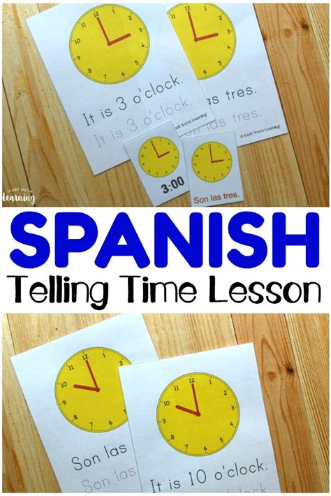 Worksheets Telling Time In Spanish