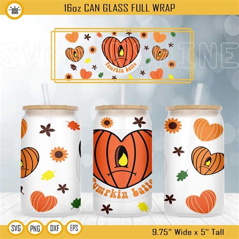 Bad Bunny Heart Pumpkin Can Glass Svg Un Verano Sin Ti Halloween