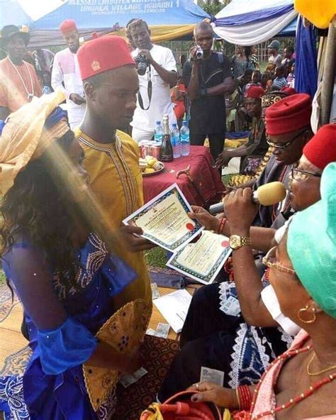 Photo Nigerians Take Traditional Marriage To The Next Level By Issuing Certificates For It