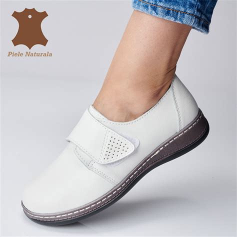 Pantofi Dama Piele Naturala Mirna Albi Need 4 Shoes