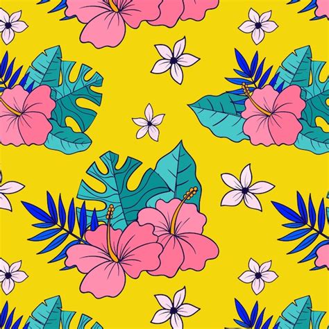 Free Vector Hand Drawn Hawaiian Shirt Pattern Illustration