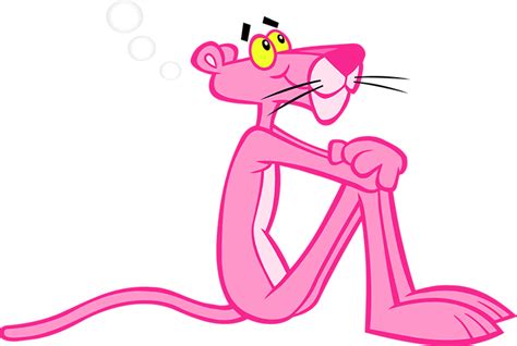 Download Pink Panther Transparent Png Vector Black And White Pink