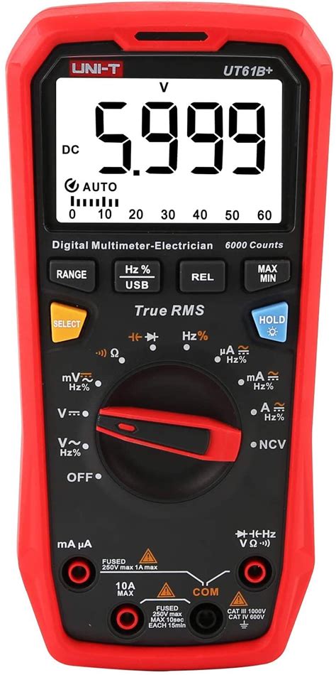 UNI T UT61B 6000 Counts Digital Multimeter AC DC Voltage Current