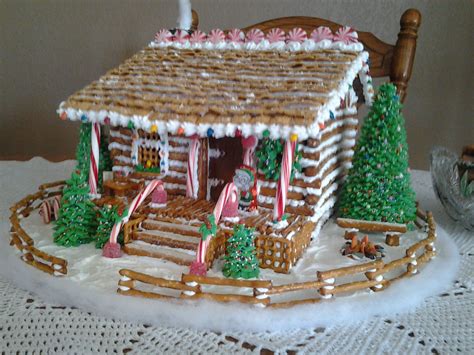 Log Cabin Gingerbread House Template