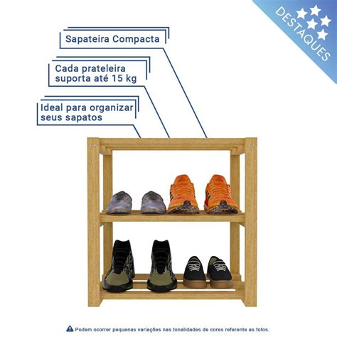 Sapateira Pinus Prateleira Organizadora Calçado Chinelo Submarino