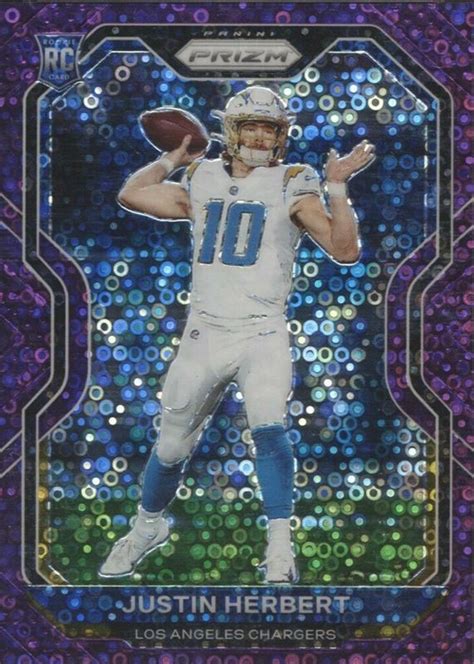 Justin Herbert Prizm No Huddle Purple Psa Price Guide