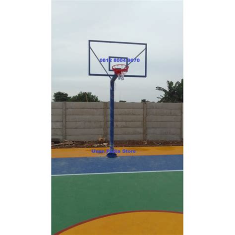 Jual Ring Basket Tanam Papan Kaca Tempered Tiang Basket Standart