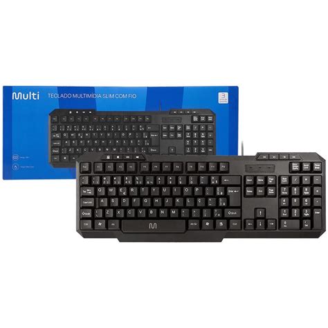 Teclado Multimídia Multilaser Preto Usb