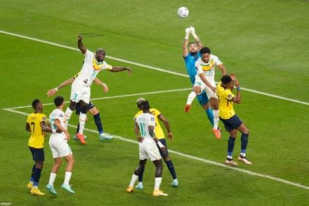 Ecuadors Goalkeeper Hernan Galindez Makes Stop Editorial Stock Photo