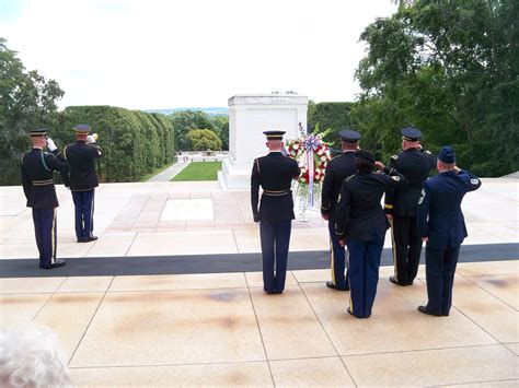 Wreath Laying Ceremony At The Tomb Of The Unknown Soldier At Arlington