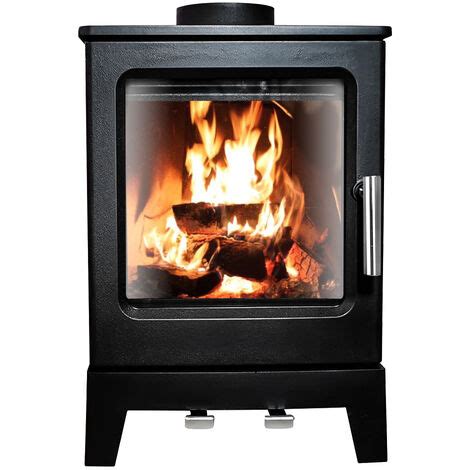 Kw Defra Approved Woodburning Stove Woodburner Cast Iron Fireplace Eco