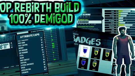 100 Demigod Rebirth Build All Primary Badges Maxed 95 Overall Rep