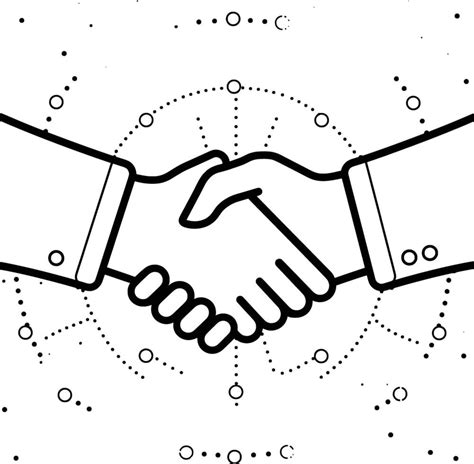 Handshake icon illustration simple line drawing. 47623349 Vector Art at Vecteezy