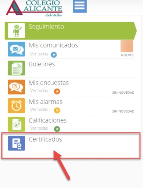 Obtener Certificado De Alumno Regular En Colegio Alicante Del Valle