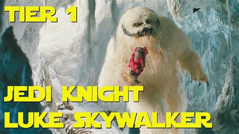 Unlocking Jedi Knight Luke Skywalker Tier With The Wampa Youtube