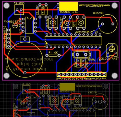 Pcb Prototype Jlcpcb Arduino Digital Clock With Alarm