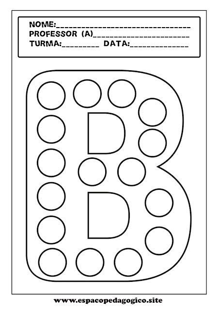 Atividade Alfabeto De Bolinhas Ou C Rculos Para Massinha De Modelar Ou