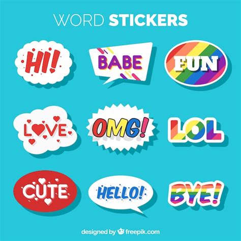 Free Vector | Decorative sticker collection