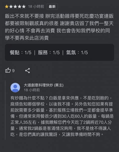 熱炒店遇「蝗蟲過境」！30大學生餓瘋「吃完70人免費白飯」竟刷1星負評 網見這理由全傻眼 風傳媒